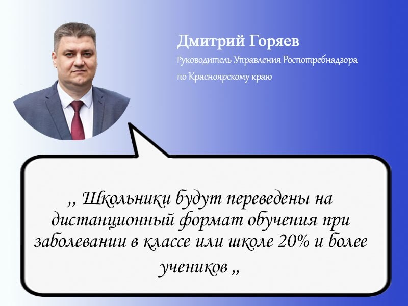 В случае отсутствия 20% детей и более по причине заболеваемости гриппом, ОРВИ или COVID-19 будут приниматься меры.