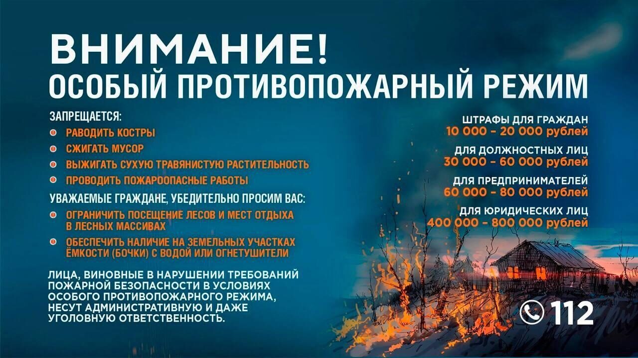 введен особый противопожарный режим!.