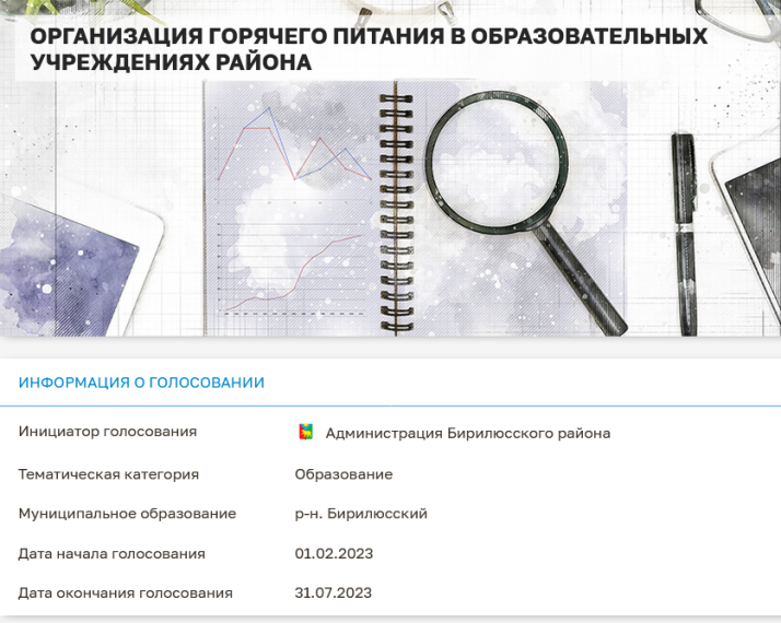 Итоги опроса по горячему питанию, который проходил на портале "Активный гражданин" В период с 01.02.2023 по 31.07.2023 года на портале «Активный гражданин» 24ag.ru проводился опрос «Организация горячего питания в образовательных учреждениях Бирилюсского р. Итоги опроса по горячему питанию, который проходил на портале "Активный гражданин" В период с 01.02.2023 по 31.07.2023 года на портале «Активный гражданин» 24ag.ru проводился опрос «Организация горячего питания в образовательных учреждениях Бирилюсского р.